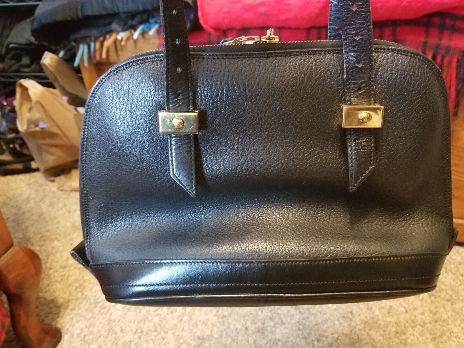 Vintage Dooney & Bourke Black Pebble Grain Small … - image 22