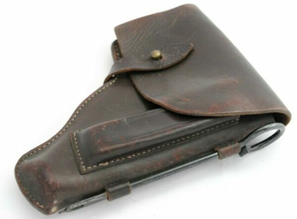 Russian Soviet 9x18 Makarov Pistol Holster Brown Leather /w Magazine ...