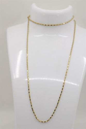 Vintage 14k Yellow Gold Faceted Bead Necklace 24" - image 1