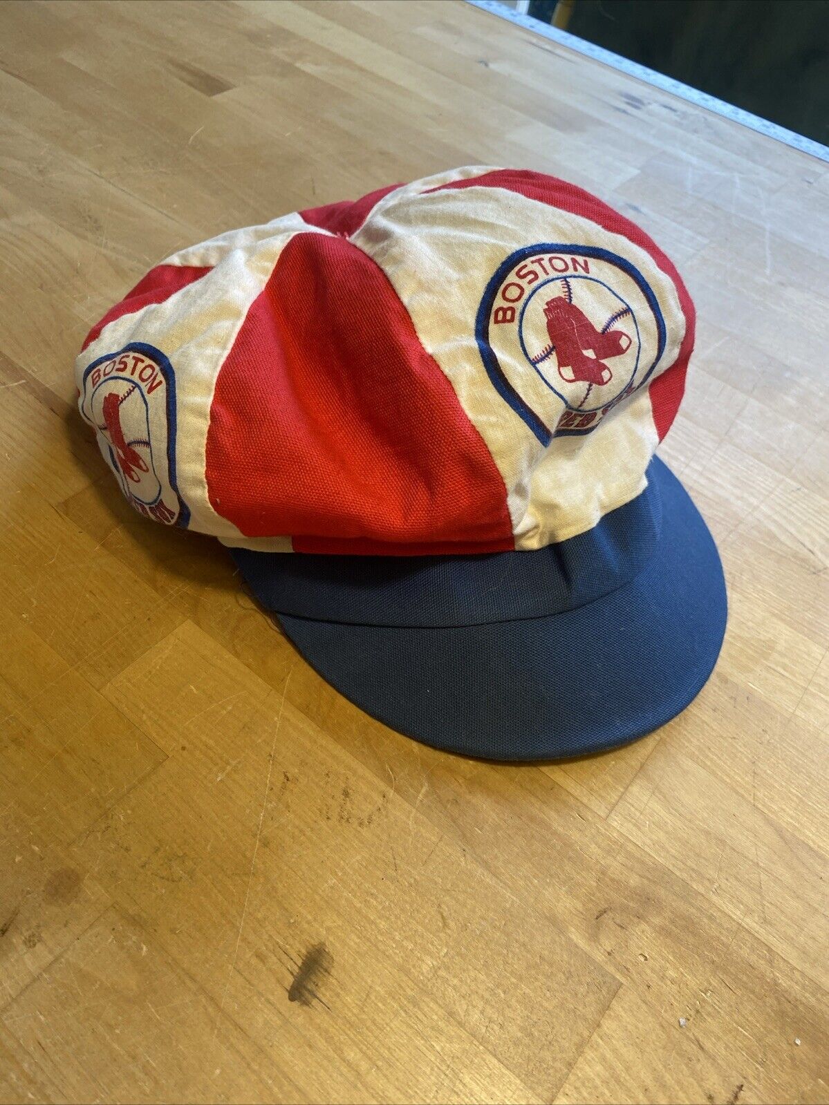 Vintage 70's Boston Red Sox Pin Wheel GROOVY Hat … - image 1