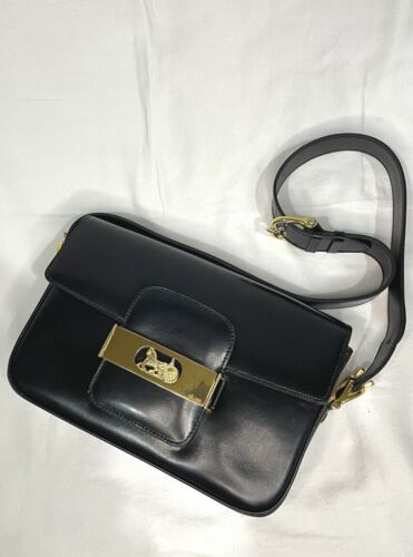 Authentic CELINE Vintage Horse Carriage Shoulder B