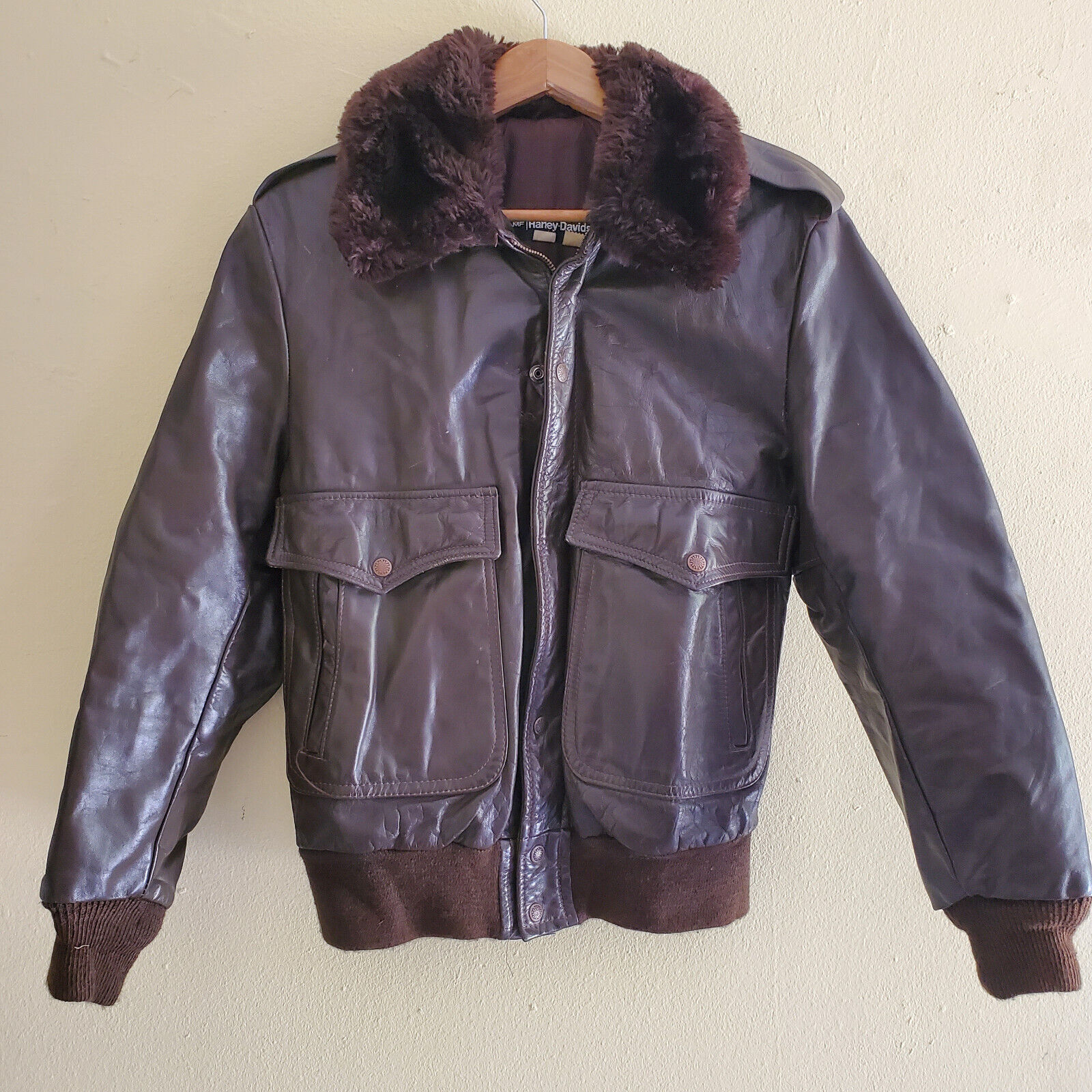 vintage Harley-Davidson AMF Brown Leather Motorcy… - image 2