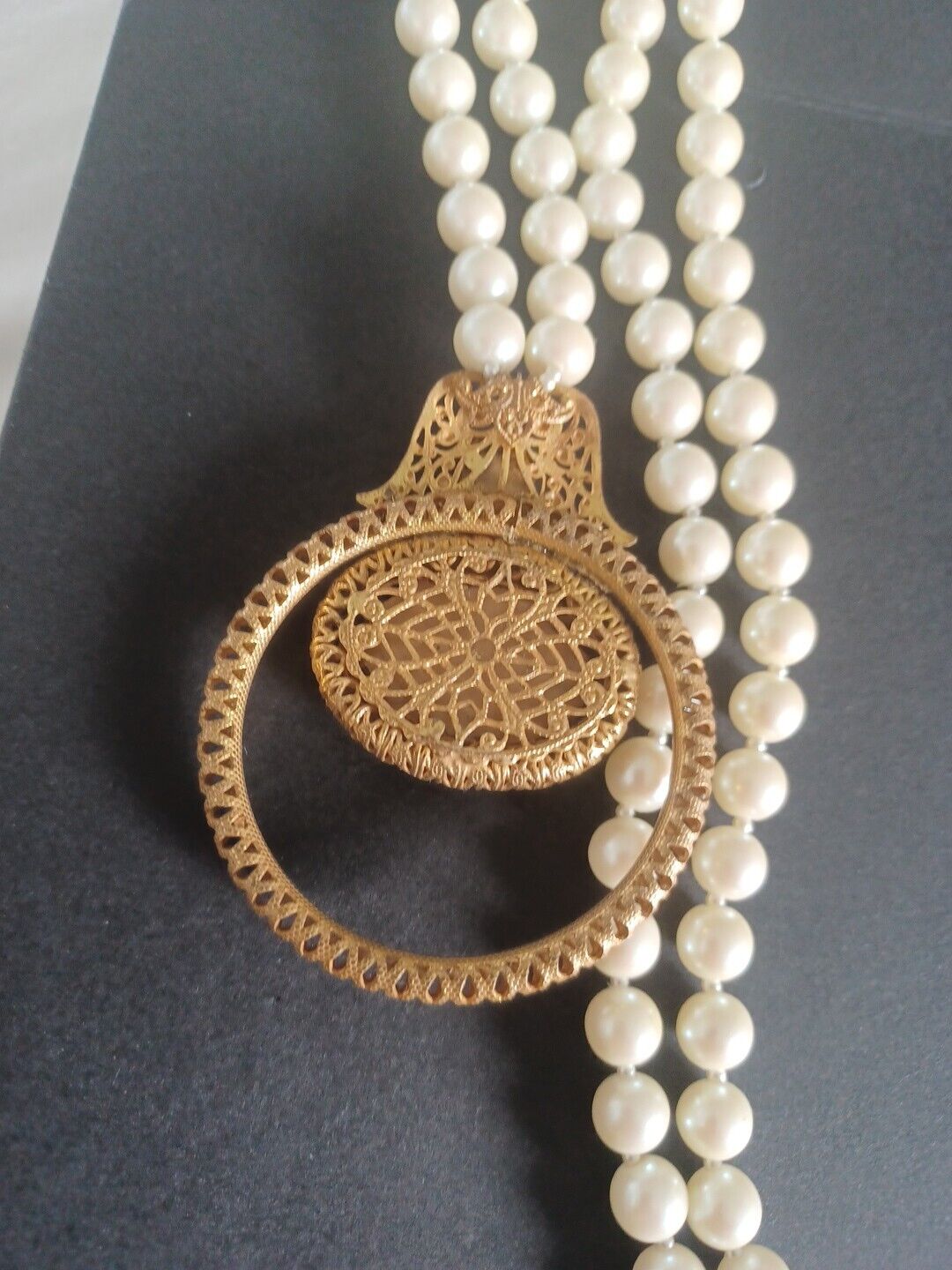 Vtg. Miriam Haskell Double-Strand Faux Pearl Neck… - image 13