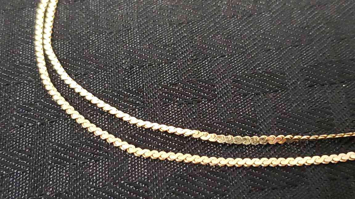 14K Solid Yellow Gold Necklace - 24" Long - image 3