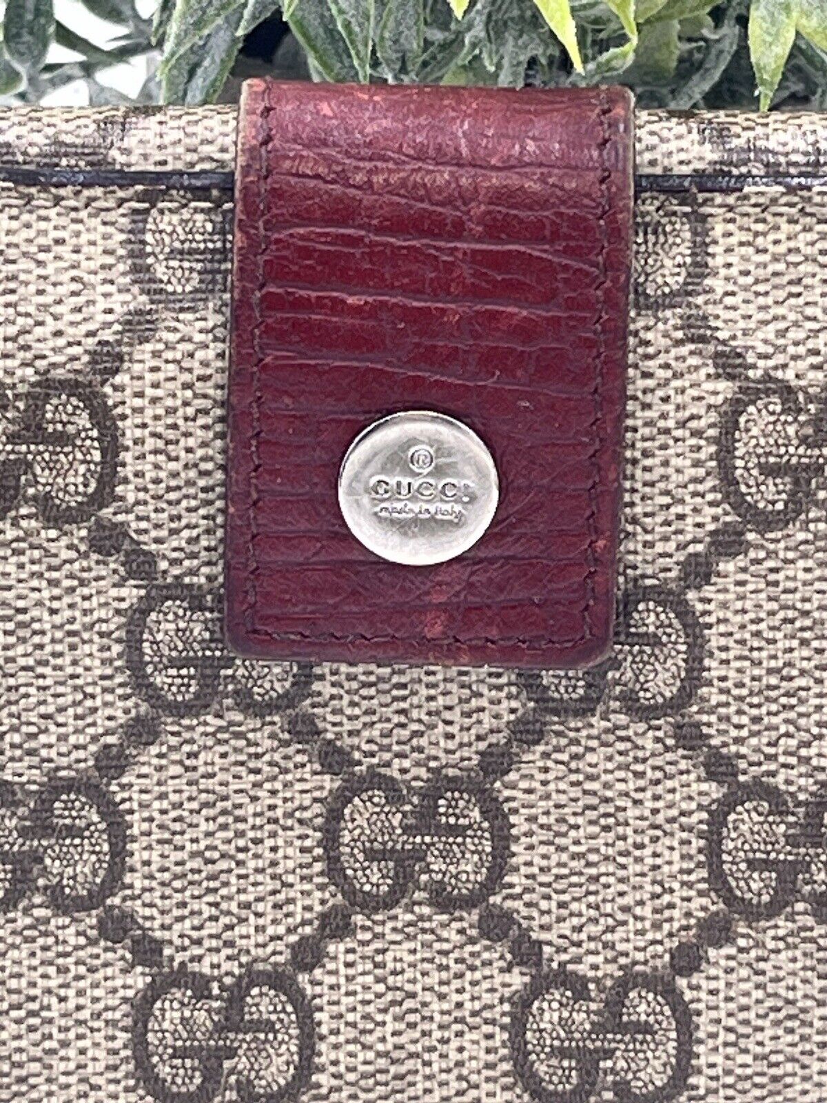 Gucci Brown Gg Monogram Bordeaux Bifold Coin Pock… - image 4