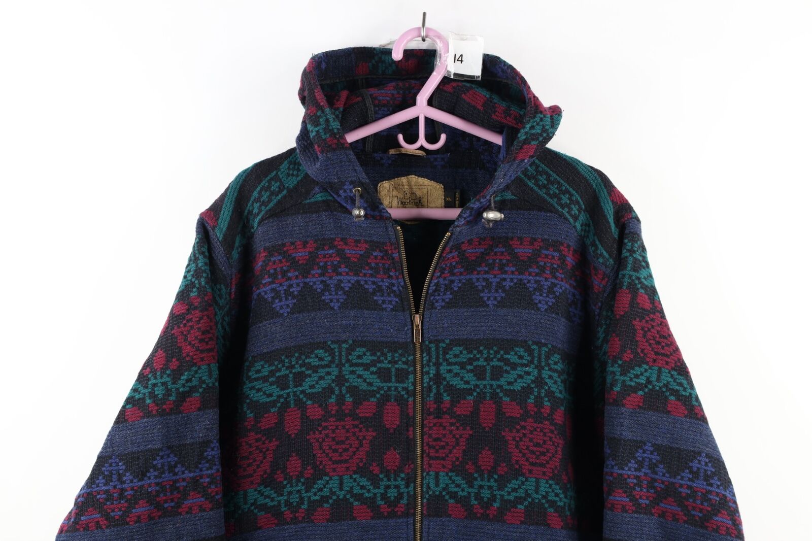 Vintage 90s Woolrich Womens XL Abstract Wool Flow… - image 2