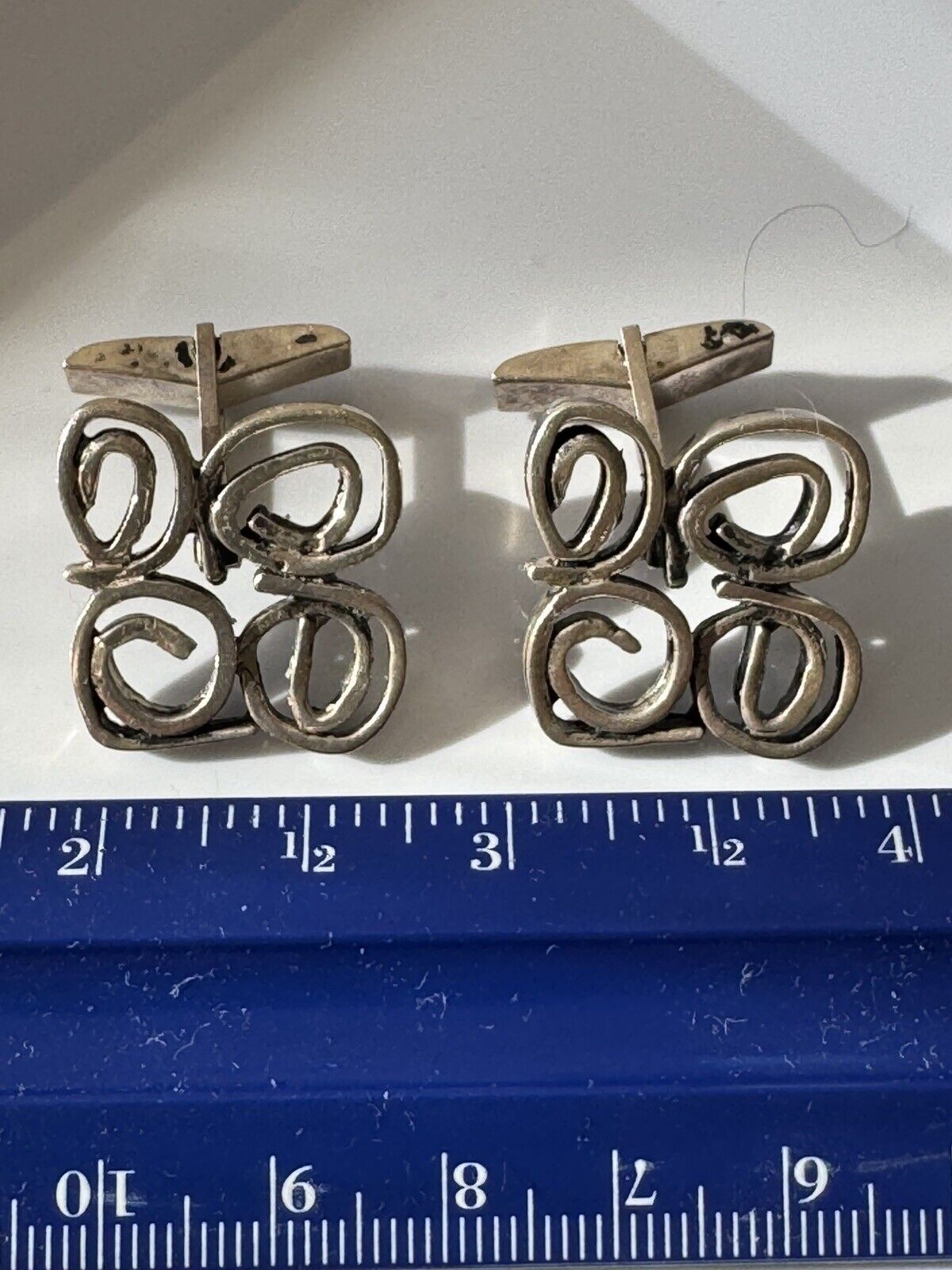 modernist sterling silver cufflinks - image 8