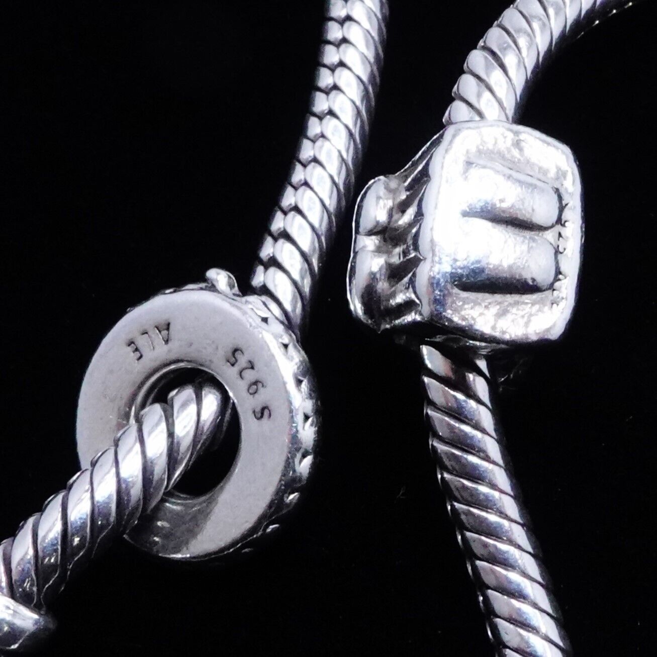 Pandora Moments Sterling Silver Snake Chain Brace… - image 3