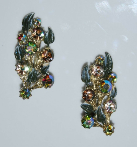 ELEGANT VTG MCM COUTURE ENAMEL & CRYSTALS RHINEST… - image 1