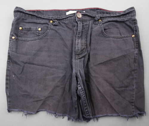 Men's Anchor Blue Cut Off Jean Shorts Loose Black… - image 1