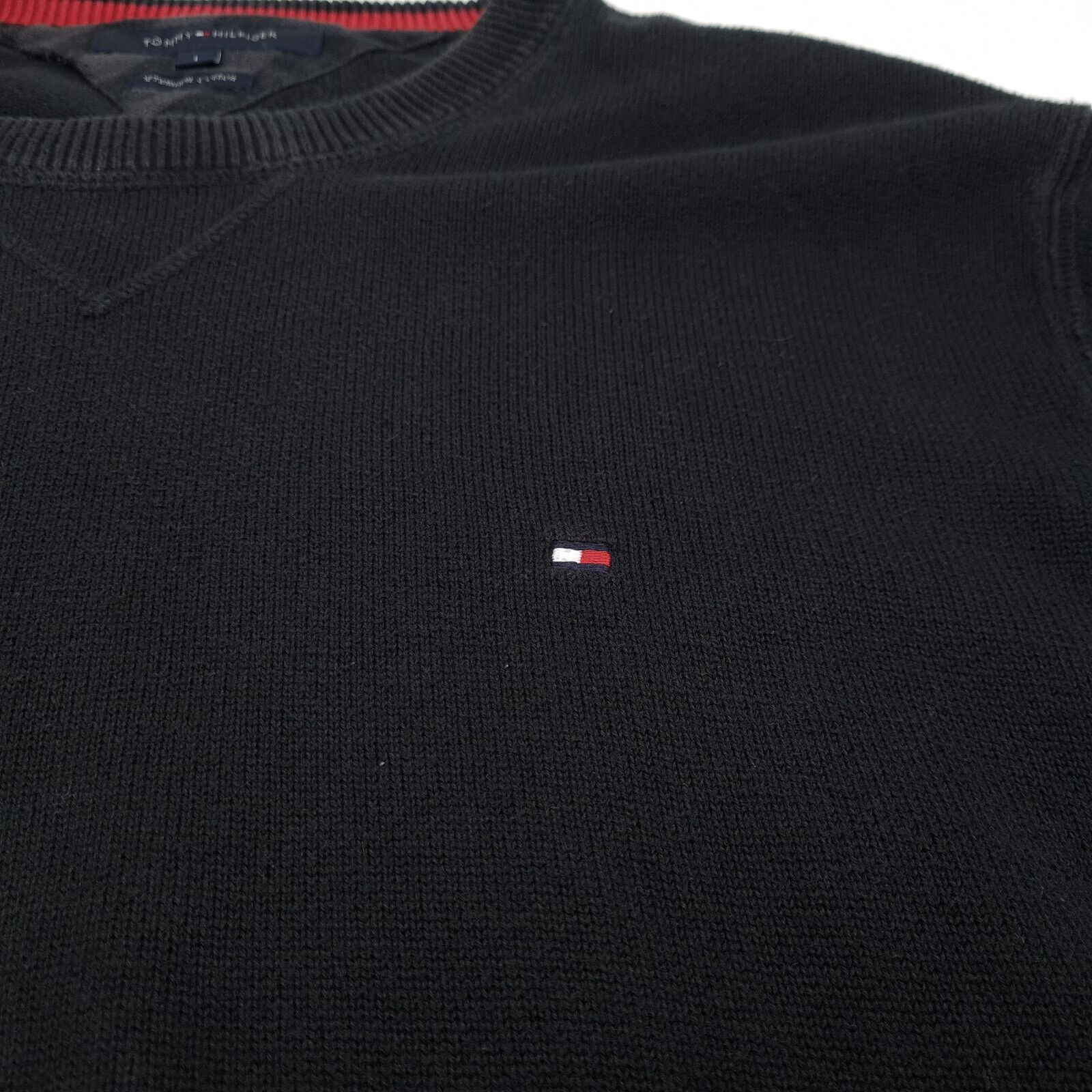 Vintage Tommy Hilfiger Jumper Sweater Men Black P… - image 5