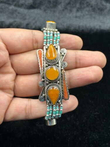 Vintage Tibetan Nepalese Handmade Ethnic Bracelet… - image 1