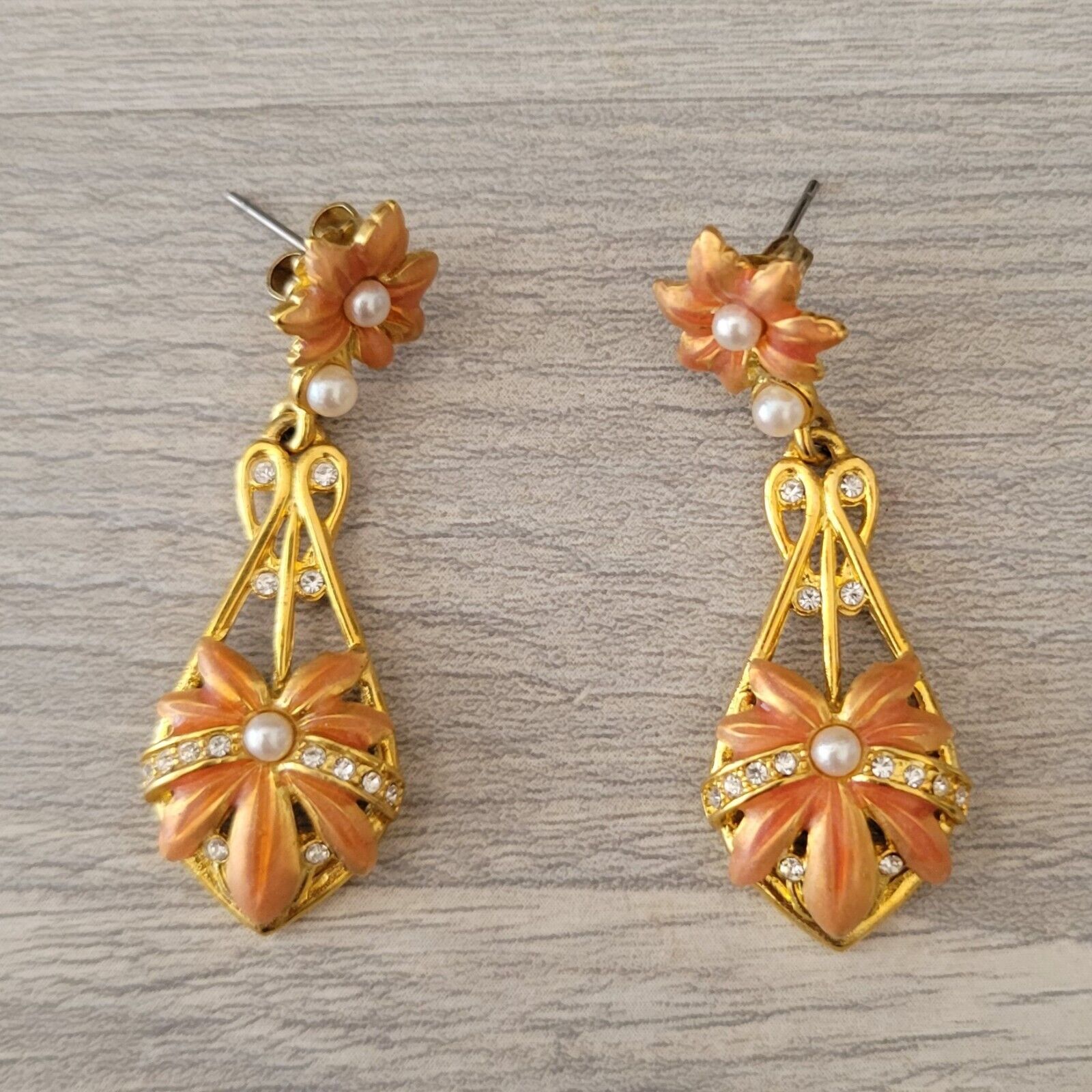 Vintage Joan Rivers Earrings Chandelier Dangle En… - image 7