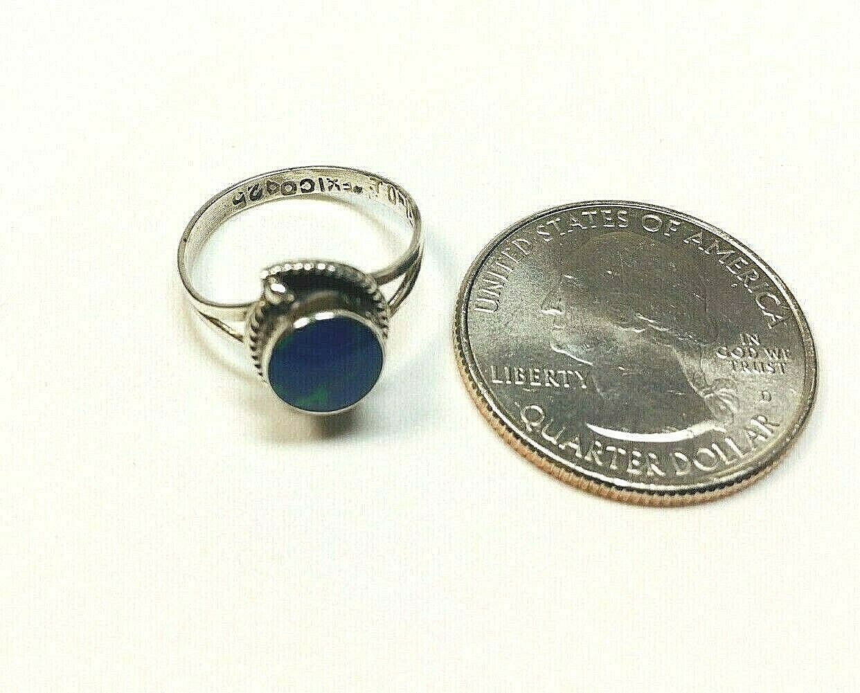 Taxco Mexico Sterling Silver Ring Azurite Malachi… - image 6