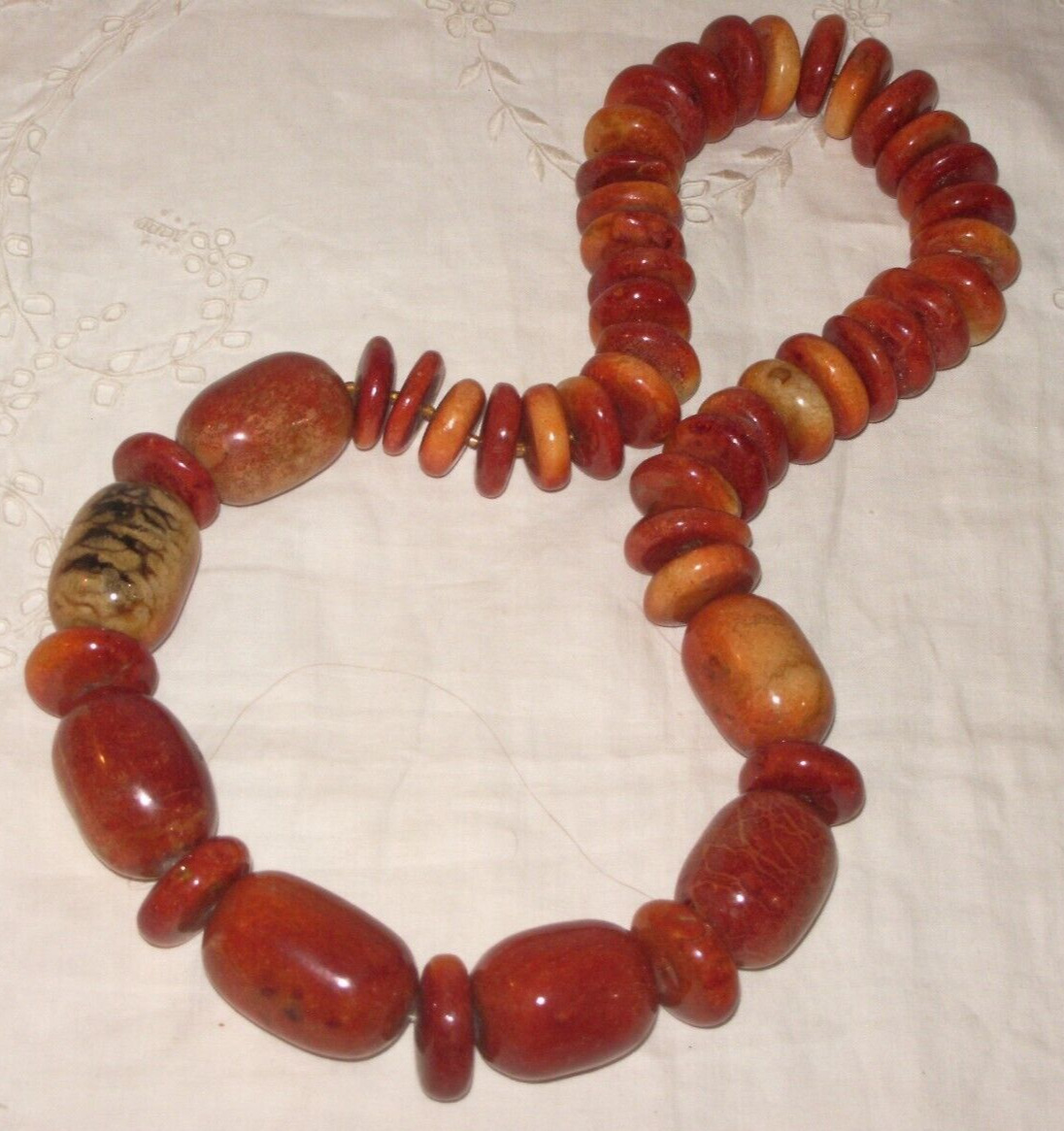 Antique Moroccan Natural Berber Amber Beaded Neck… - image 10