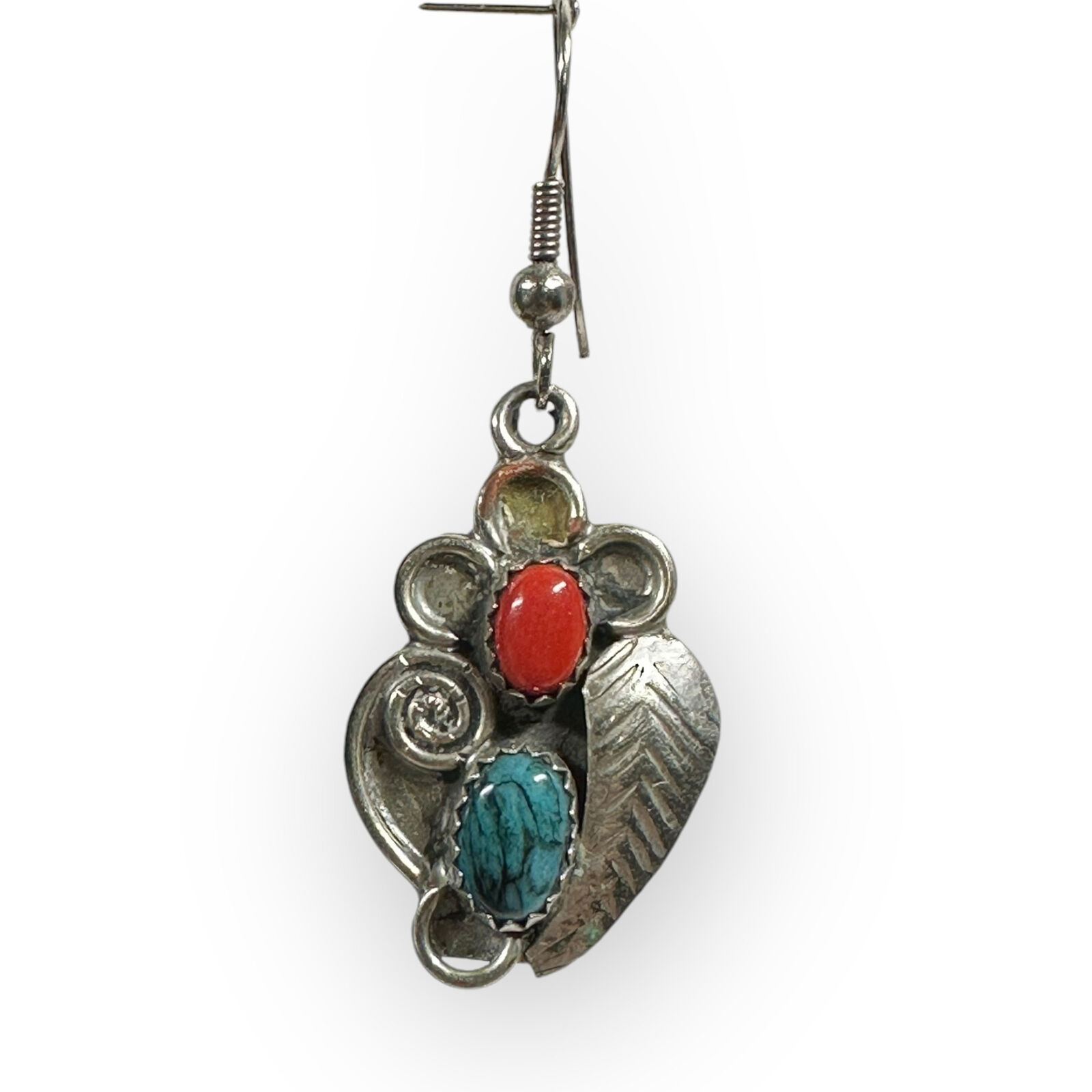 Turquoise + Coral Squash Blossom with Ring and Pa… - image 6