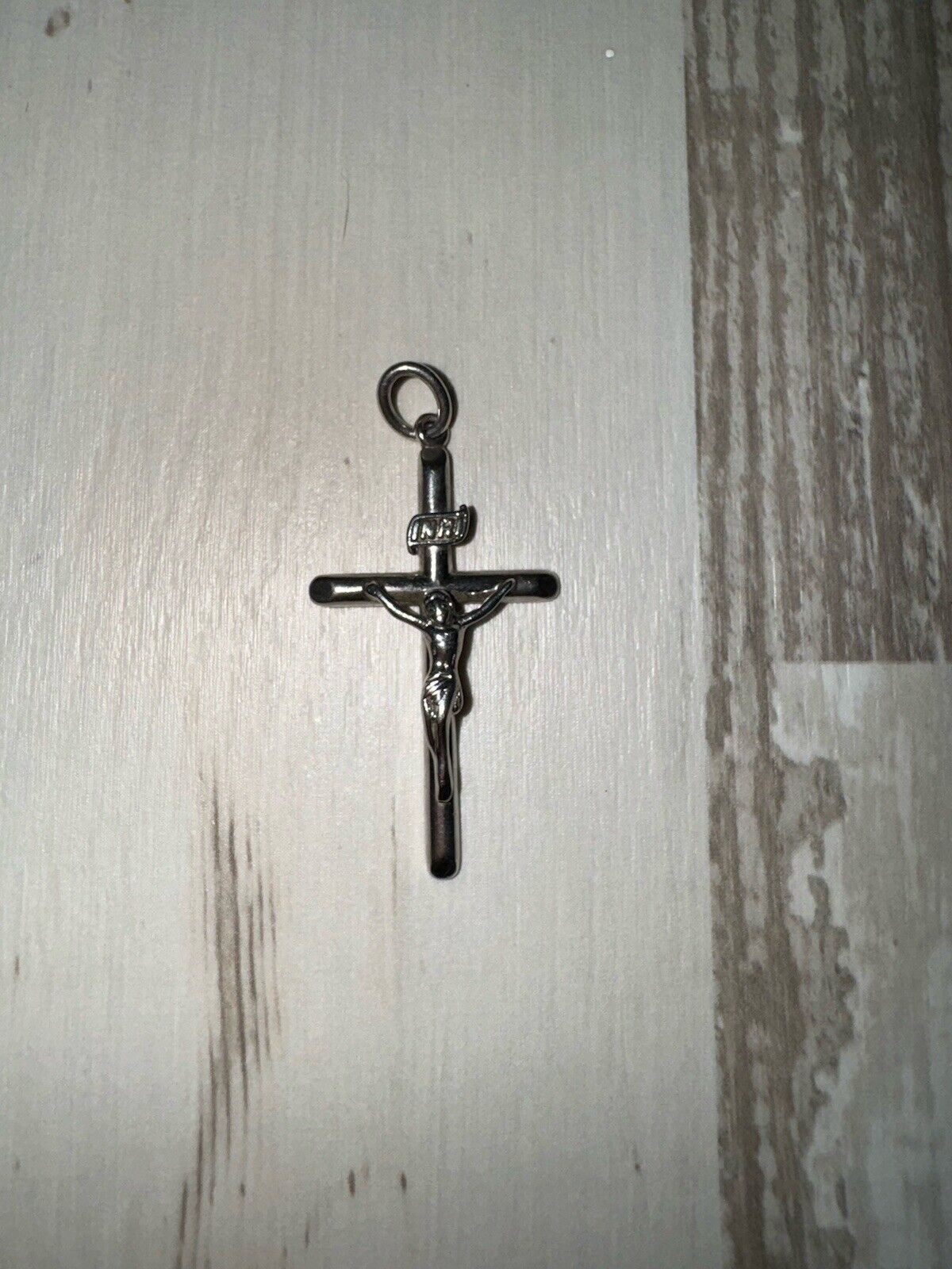 Macys-925 Sterling Silver- Large- Crucifix Cross … - image 1