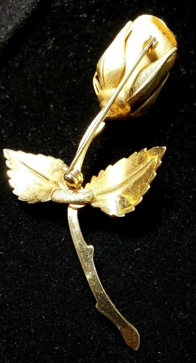 Vtg d-PARURE GIOVANNI Shinning Rose Bud and Leaf … - image 7