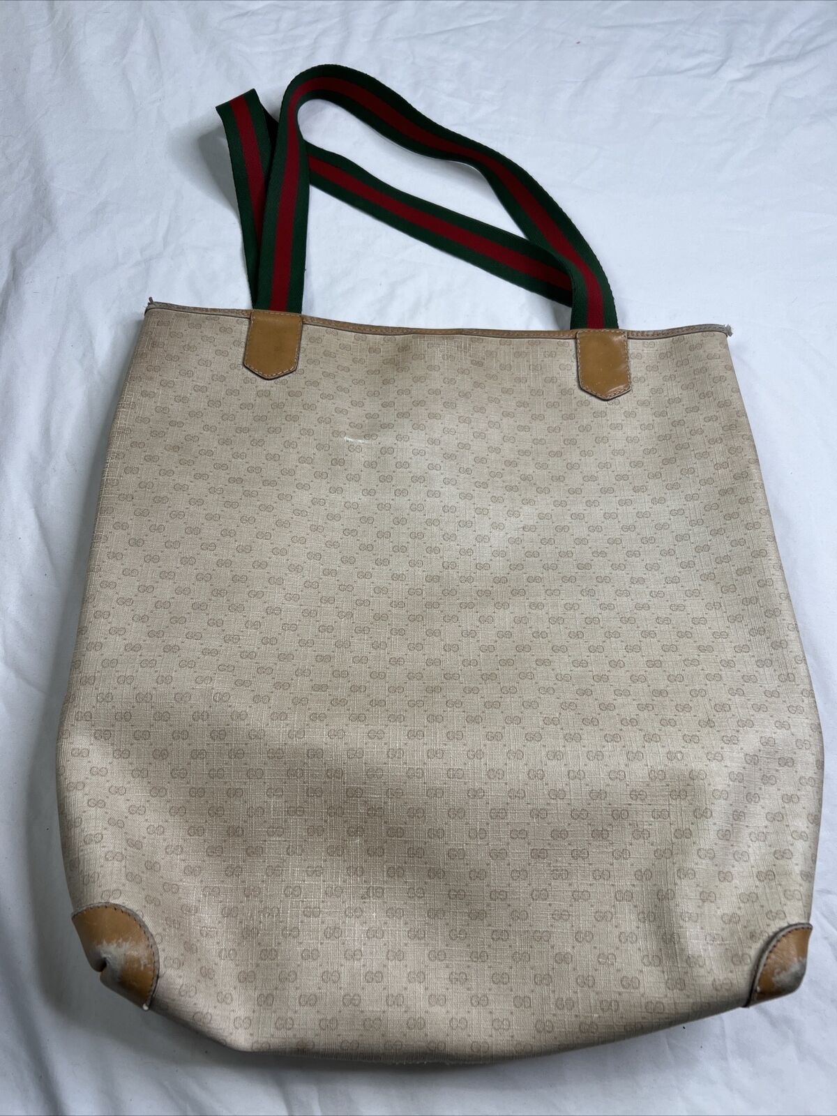 Gucci Beige GG Monogram Large Tote With Front Poc… - image 2