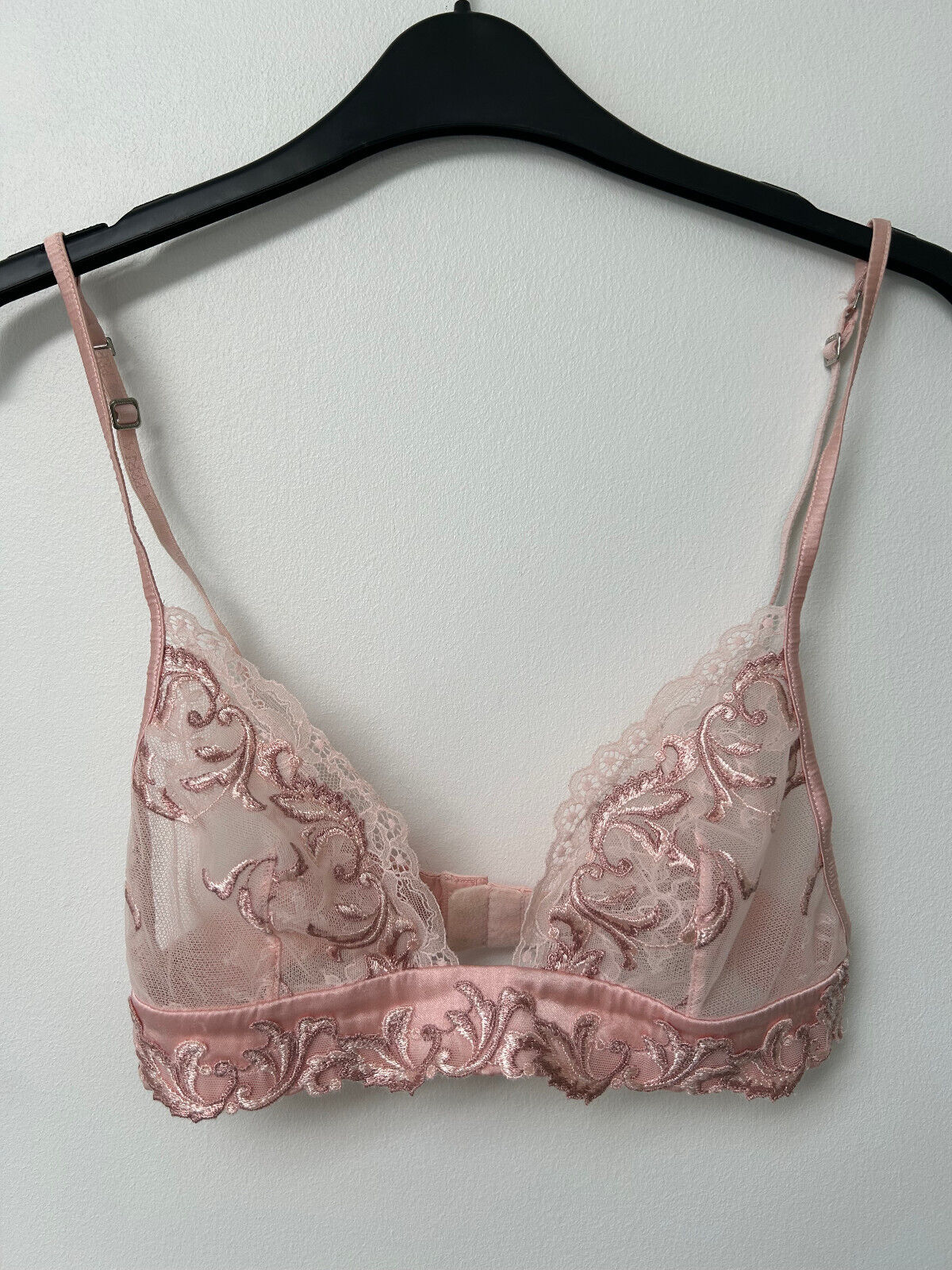 LA PERLA Pink Secret Story Lace Tulle & Silk Sati… - image 1