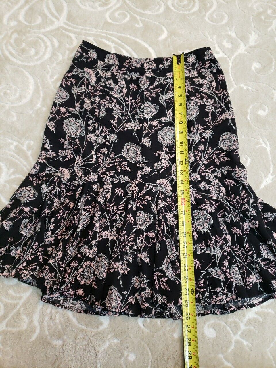 Talbots Toile Floral Pleated Midi Skirt Size 6 Bl… - image 7