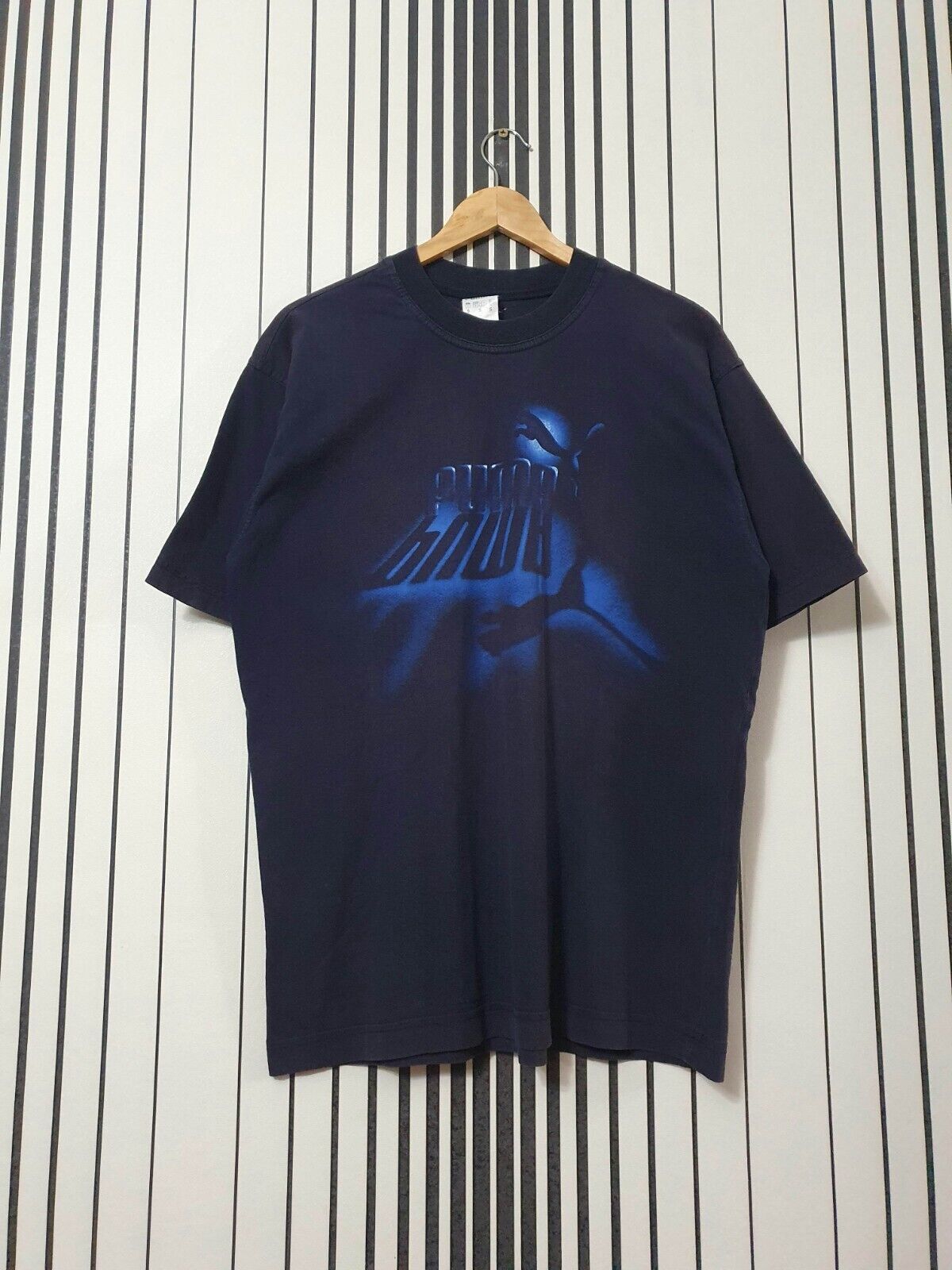 90's Puma Moon Logo Rare Streetwear Y2k Dark Navy… - image 2