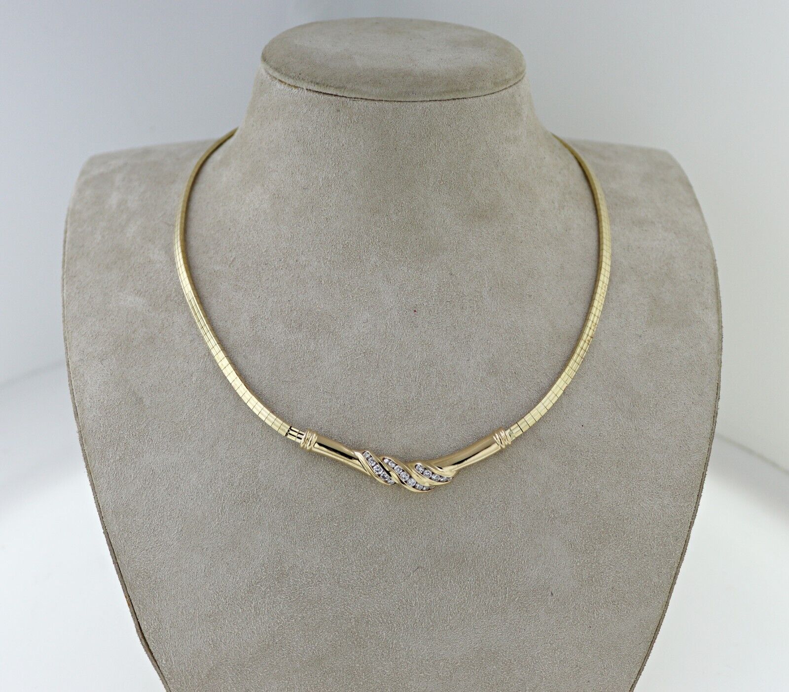 Diamond, 14K Yellow Gold Necklace - image 3