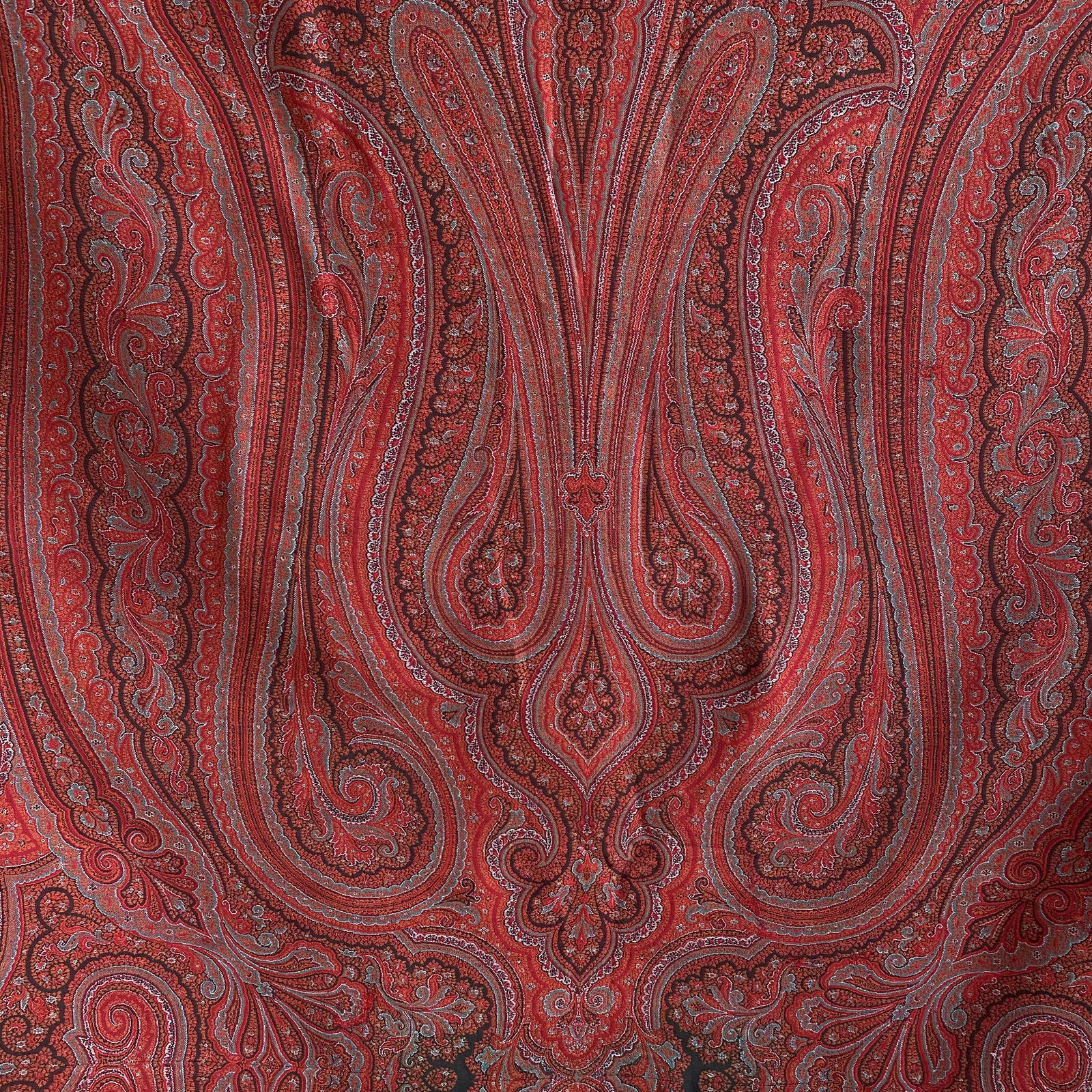 French Paisley shawl 19th century antique wool te… - image 6