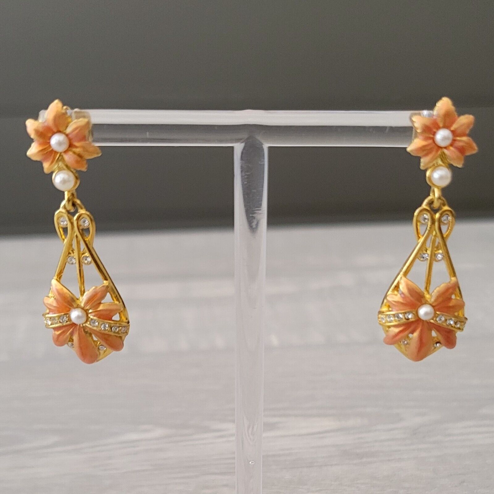 Vintage Joan Rivers Earrings Chandelier Dangle En… - image 9