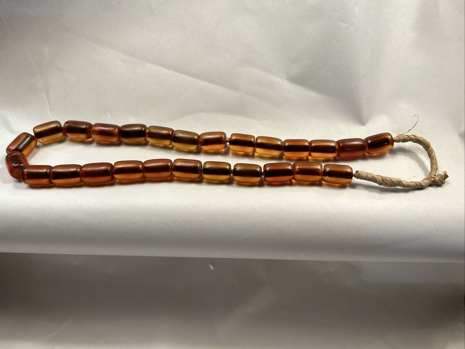 ANTIQUE AFRICAN AMBER BEADS NECKLACE, TRANSLUCENT… - image 1