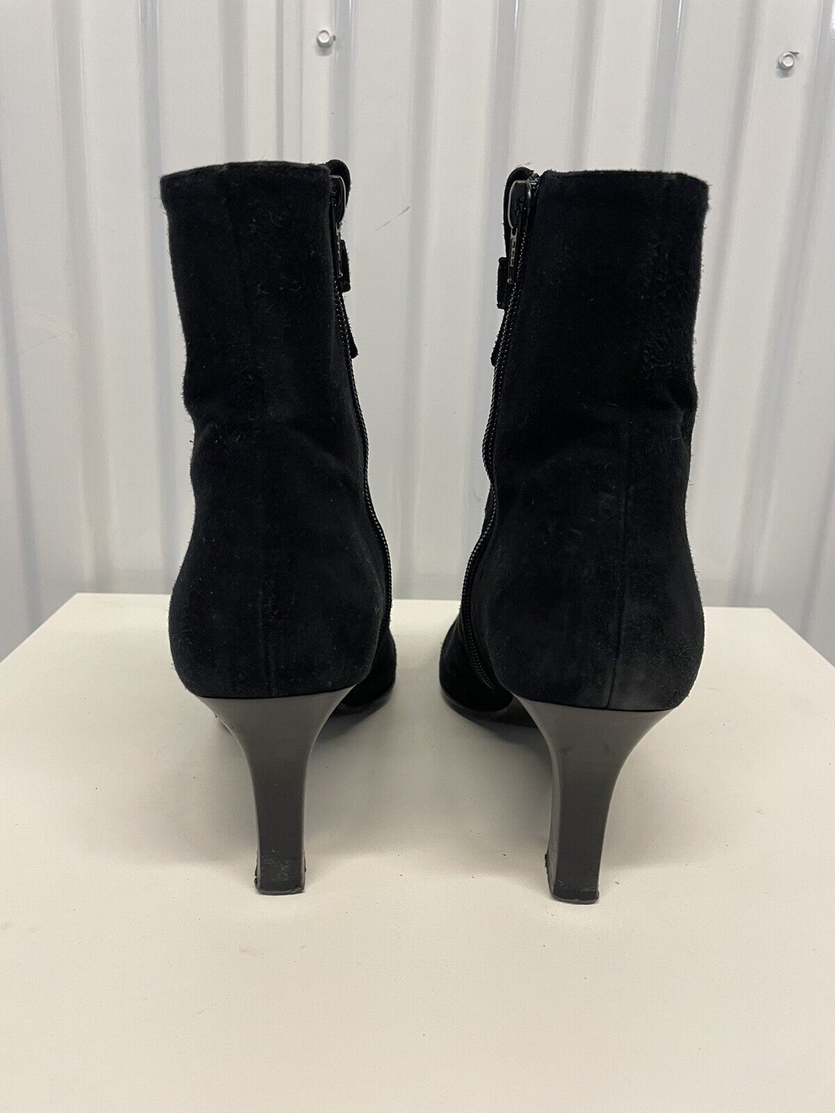 Vintage 90s Salvatore Ferragamo Molly Black Suede… - image 6