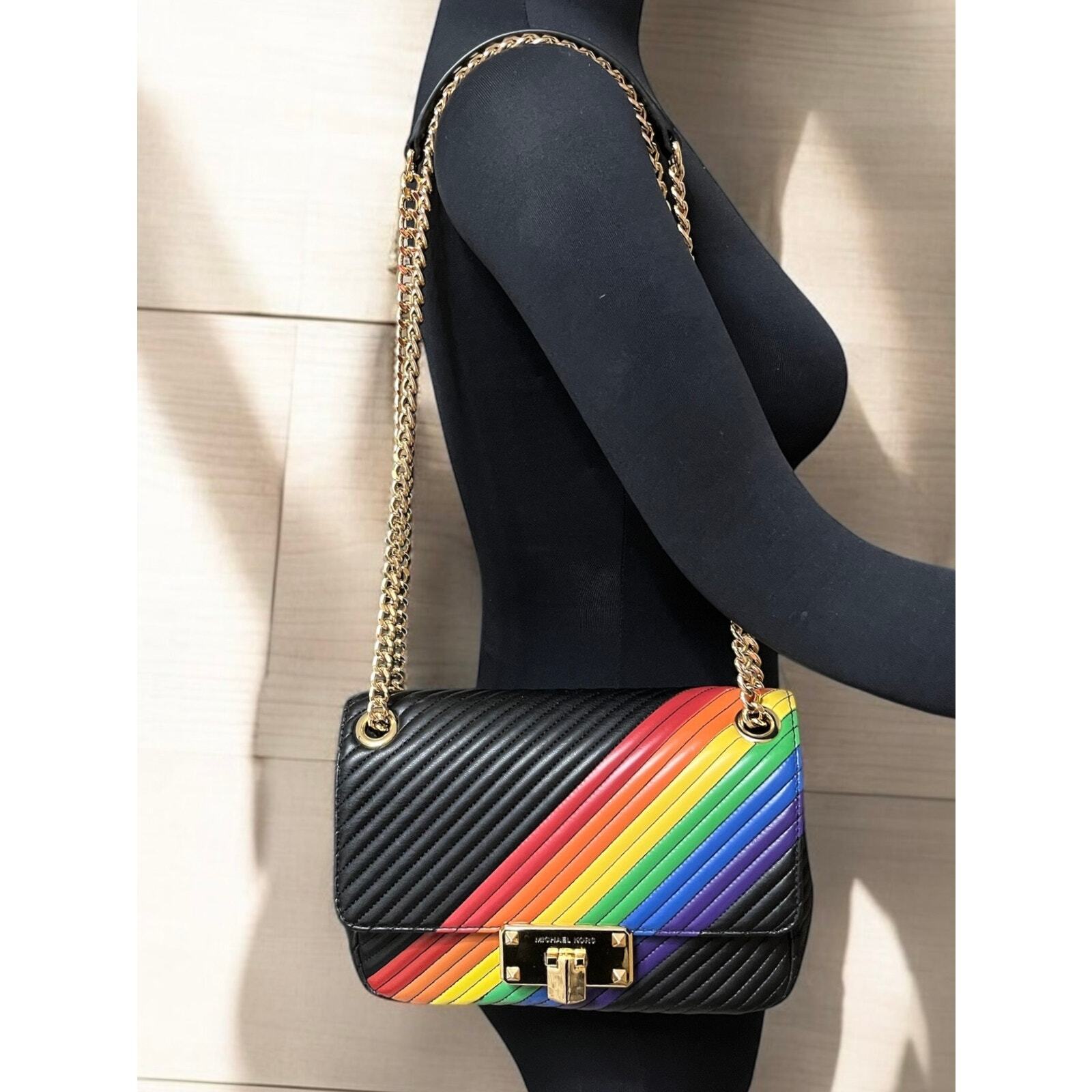 Michael Kors Peyton Rainbow Medium Shoulder Flap … - image 7