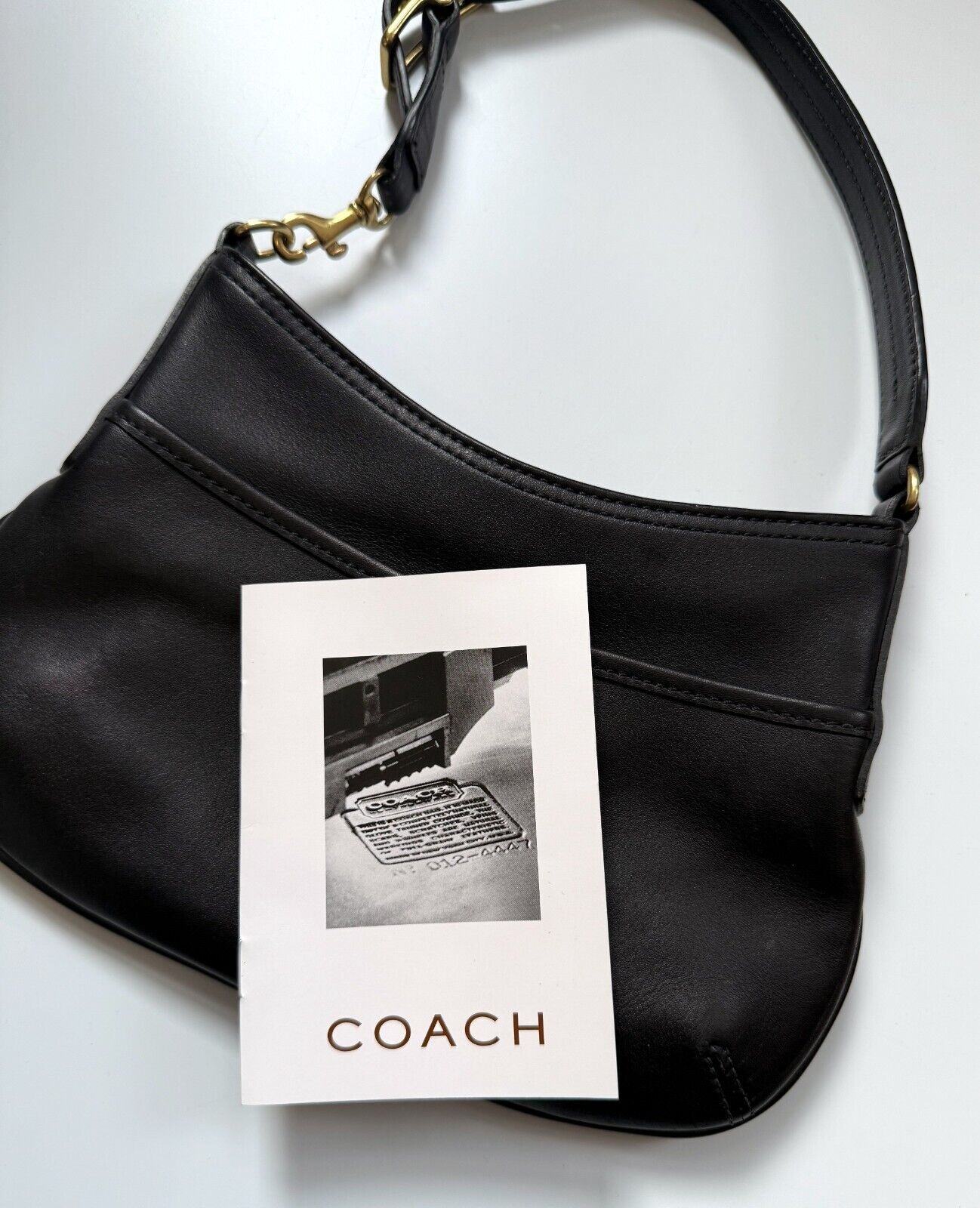 Coach Legacy Vintage Demi Shoulder Bag Black Leat… - image 1