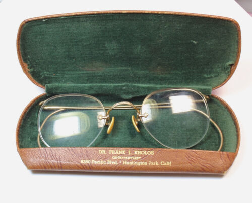 Antique 1/10 12K Gold Filled Wire Rim Specs / Eye… - image 1