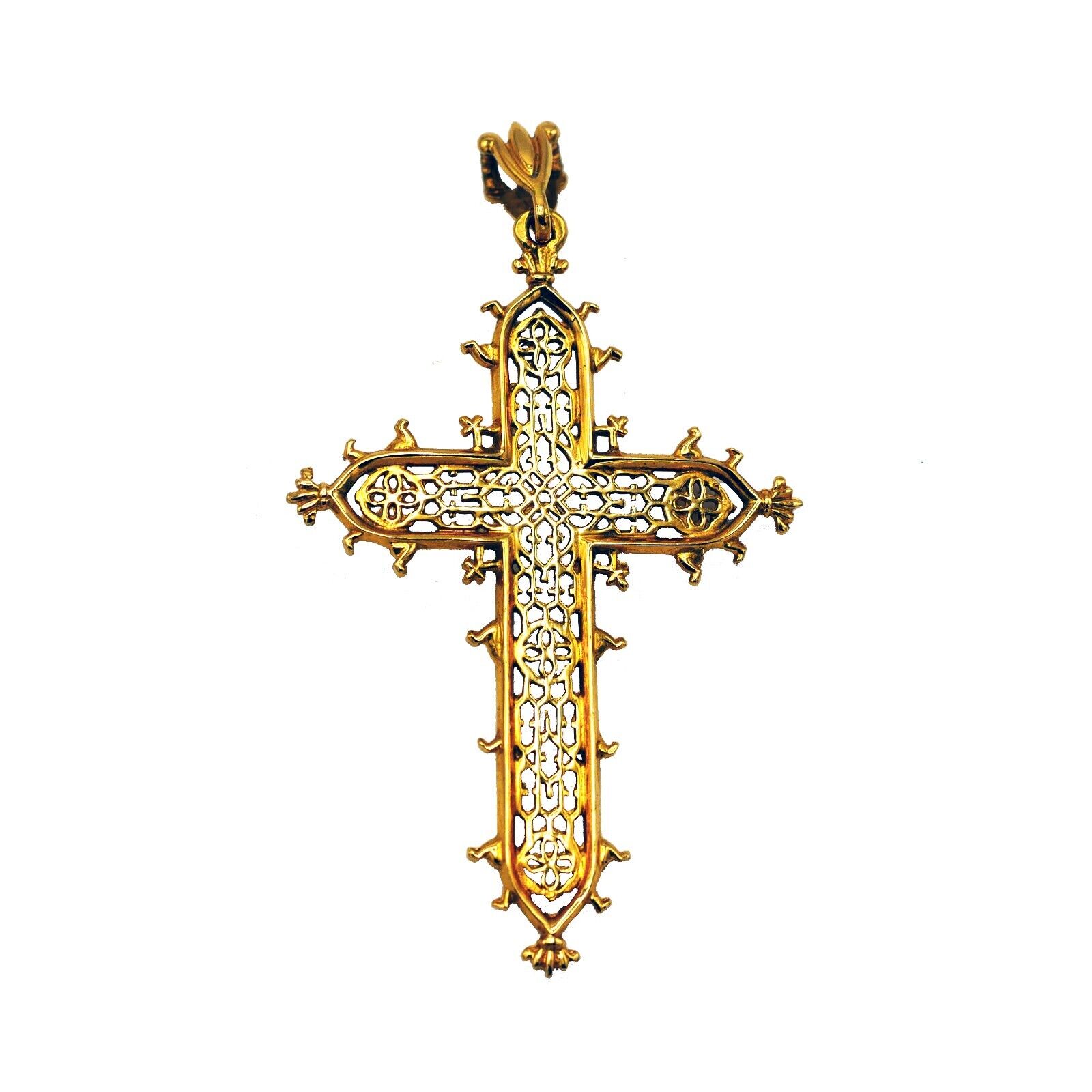 (4567) 18k Gold  Cross Pendent, End of the 19th c. - image 2