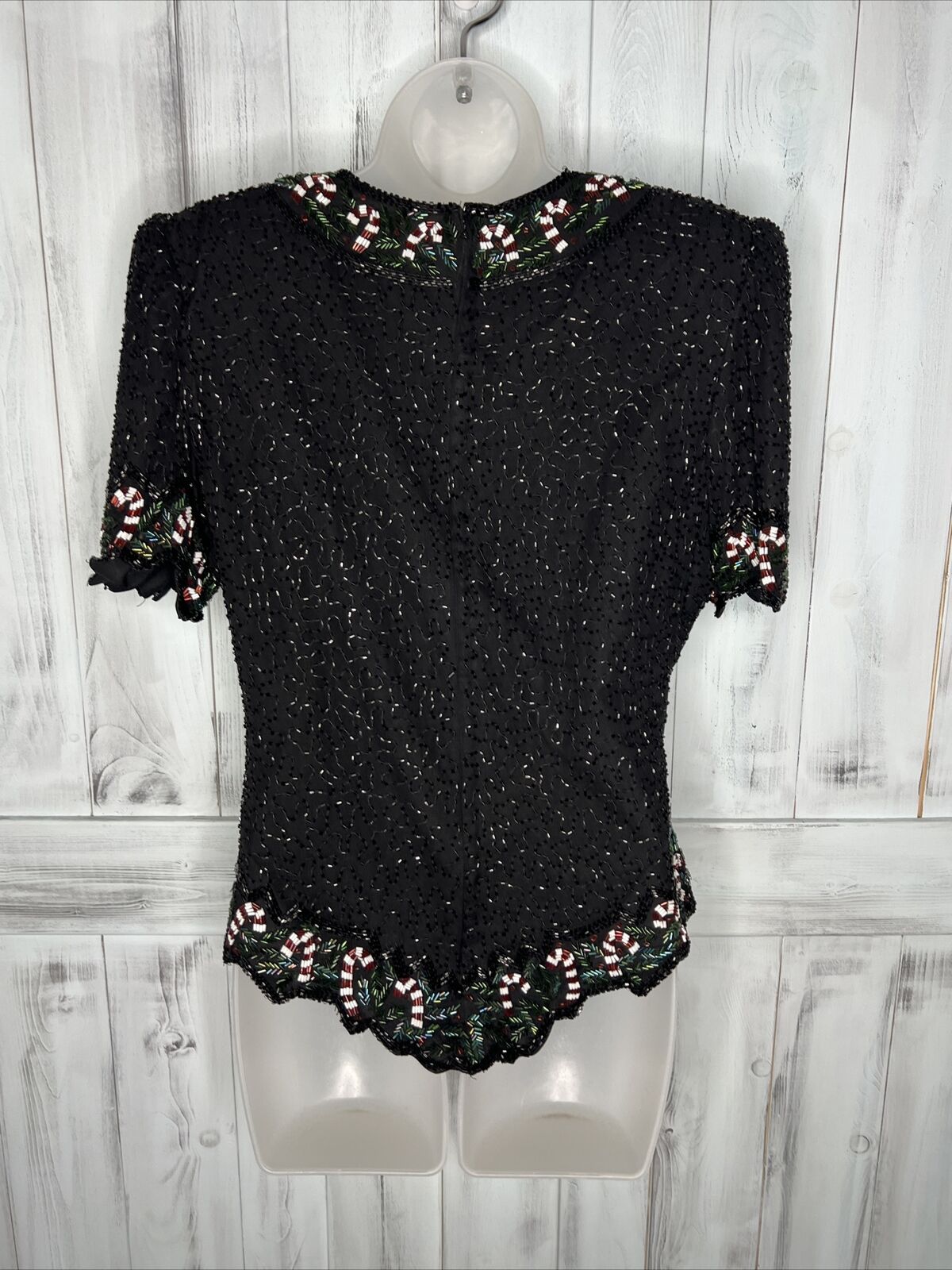 Vintage Laurence Kazar Women's Silk Black Candy C… - image 7