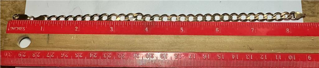 9ct yellow gold curb bracelet 9.4g - image 11