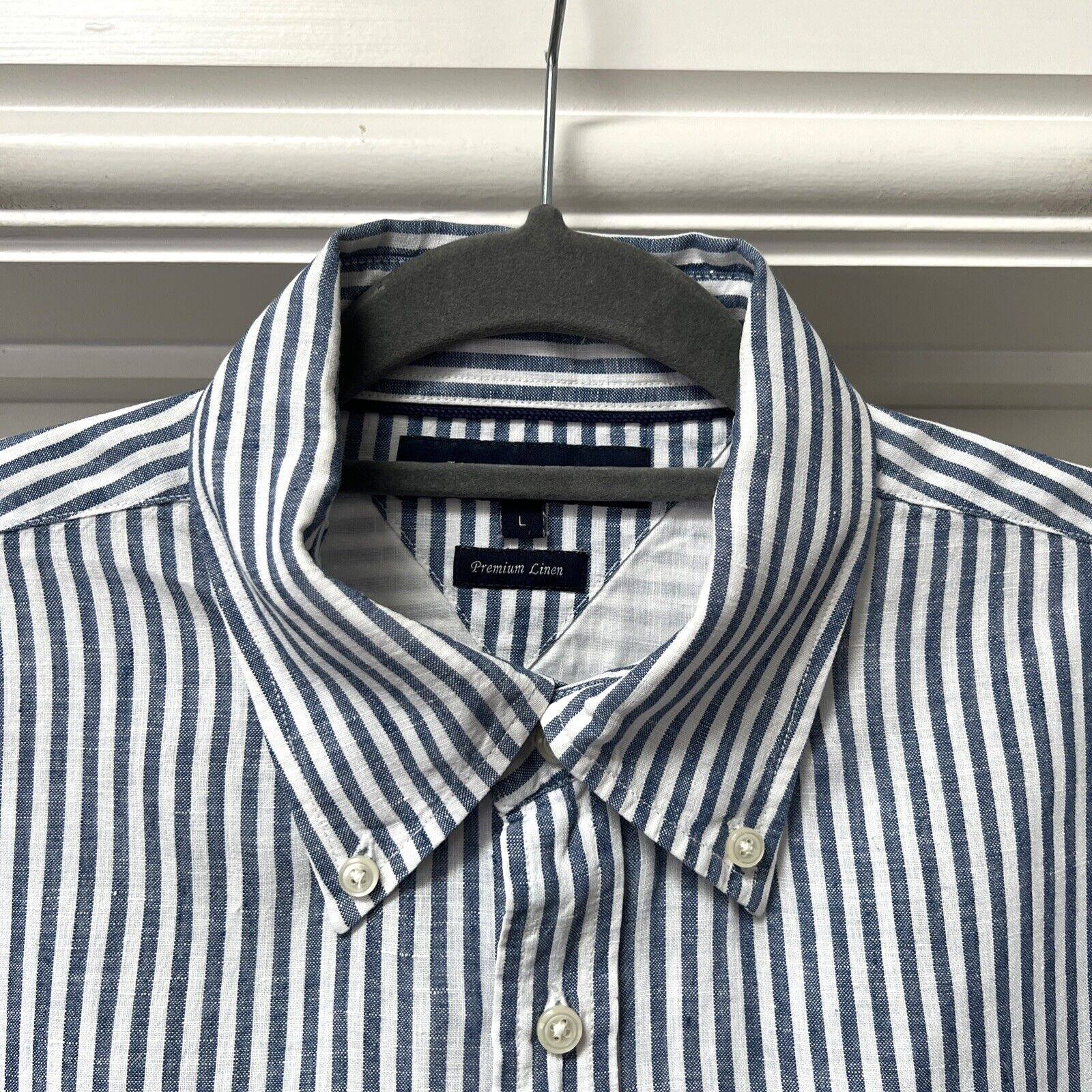 Tommy Hilfiger Shirt Men's Large Blue White Strip… - image 3