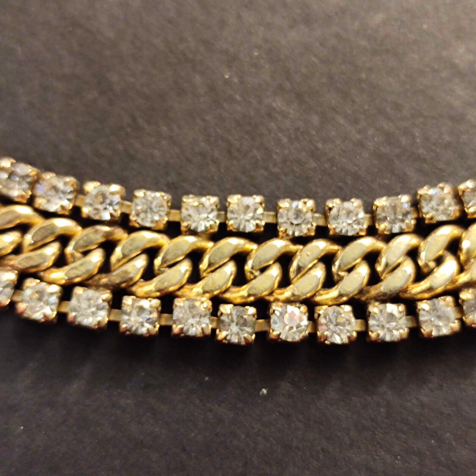 Vintage American Choker Necklace Gold 60s - VTG - image 3