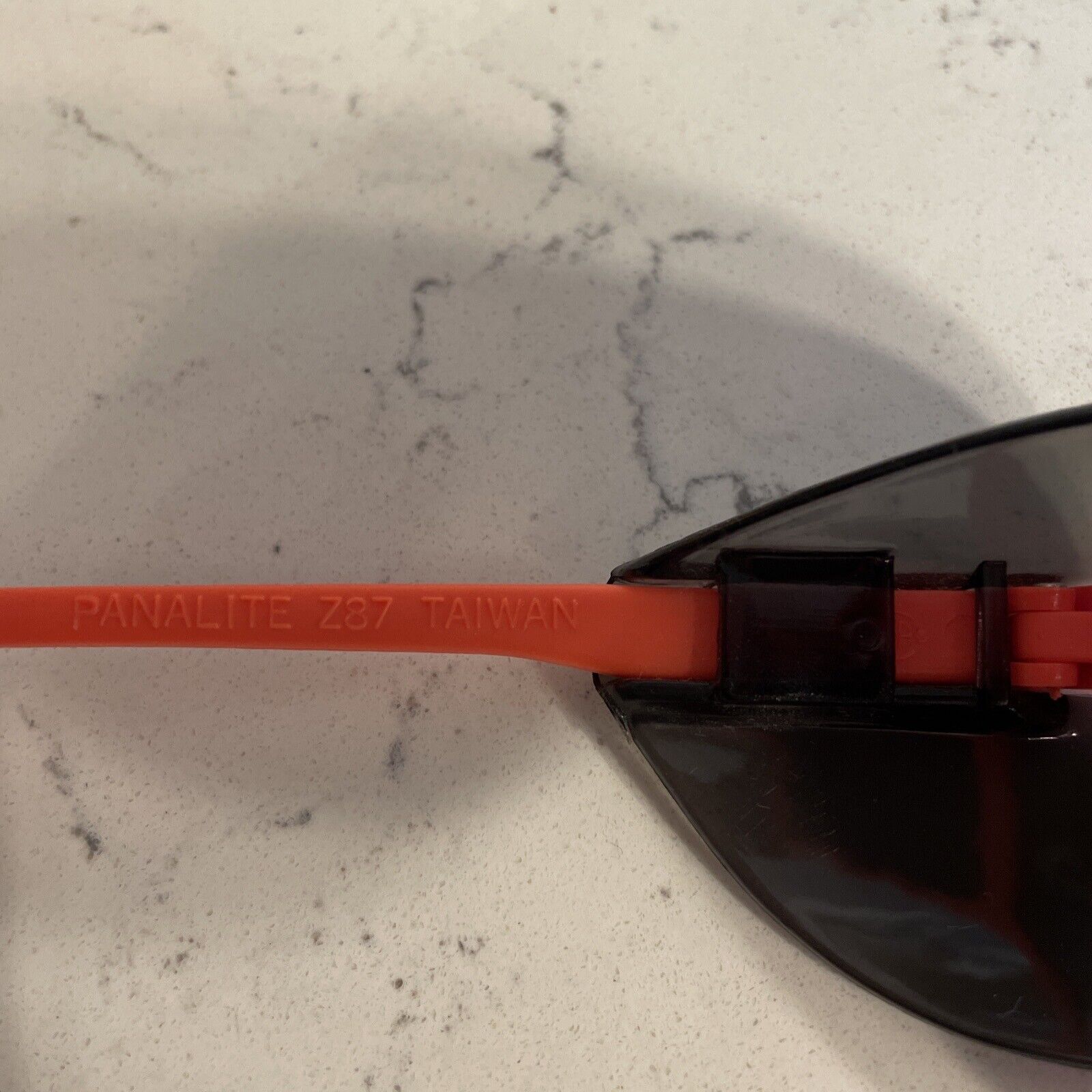 VTG Bouton Panalite Sunglasses Neon Orange Shield… - image 8