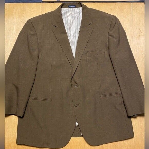 Stafford Essentials Brown Blazer Sport Coat 48R - image 1