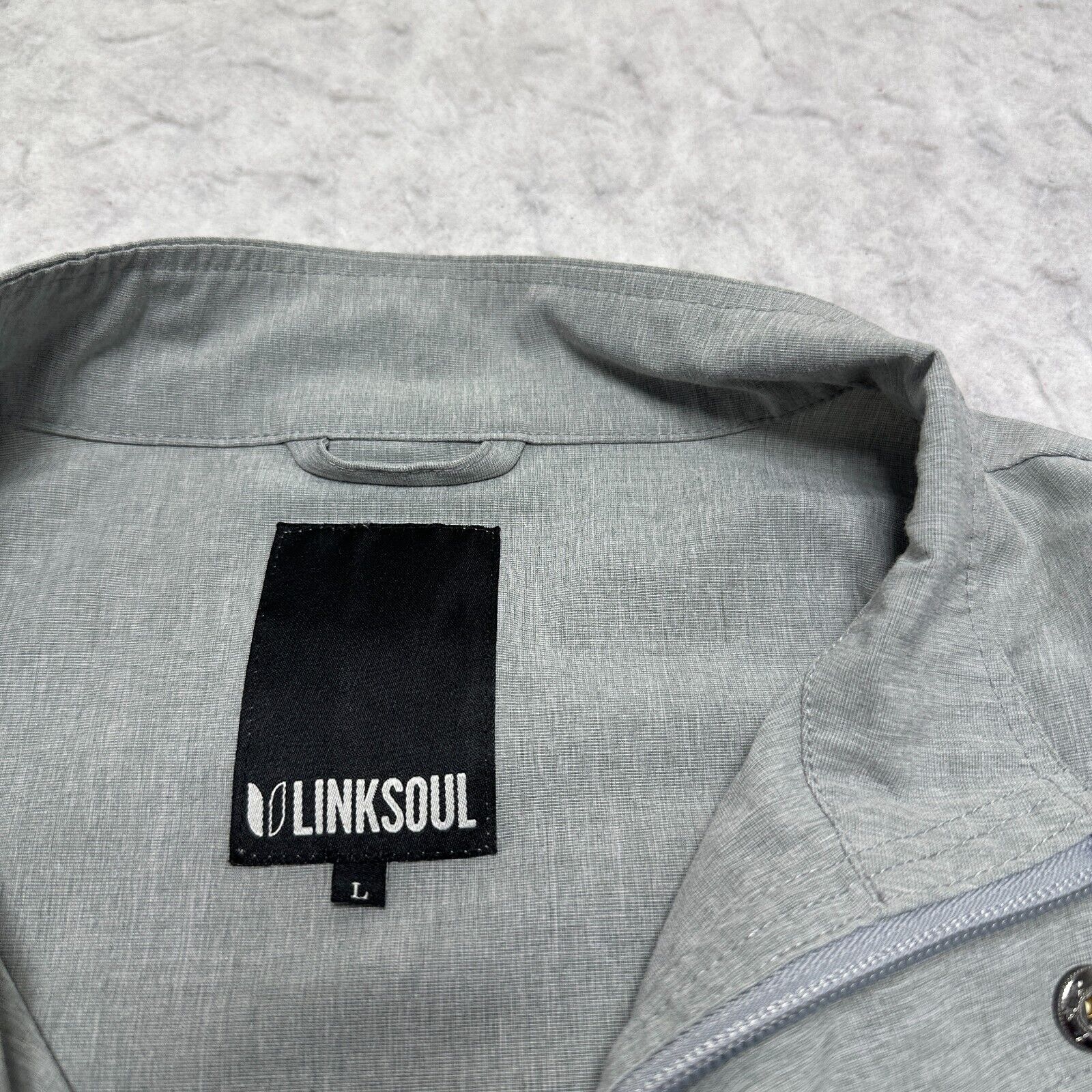 Linksoul  Windbreaker Golf Jacket Mens XL Gray Fu… - image 7