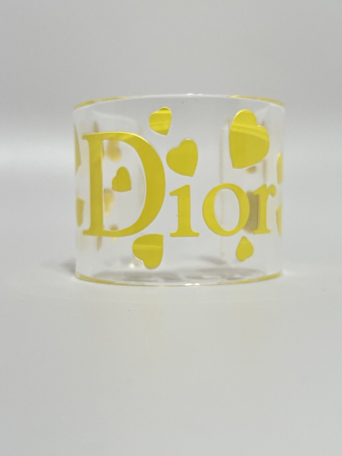 Vtg Christian Dior by John Galliano Yellow Heart … - image 4