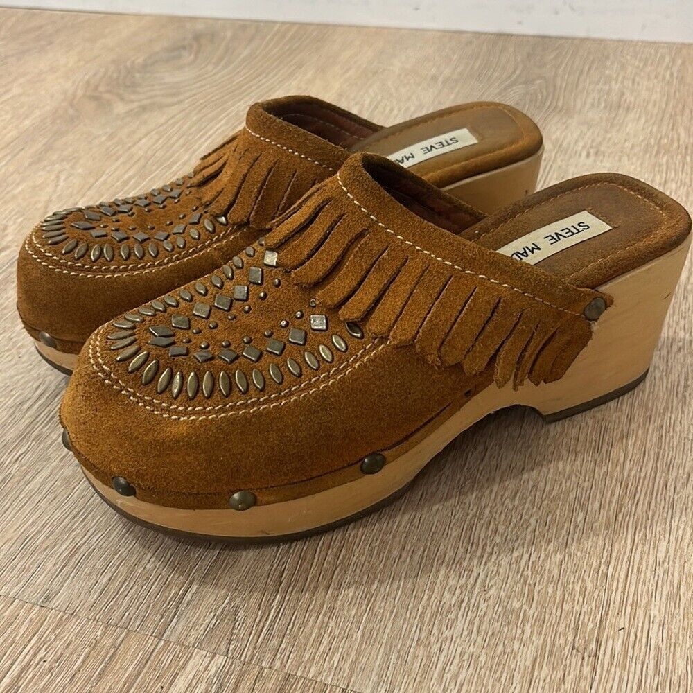 Vintage 90’s Steve Madden Suede Leather fringe mo… - image 4