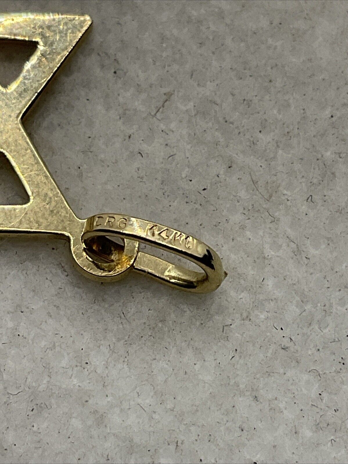 Solid 14K Yellow Gold Diamond Cut Jewish STAR of … - image 13