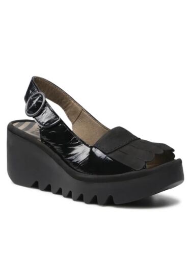 FLY LONDON BIND303FLY Patent Leather Platform Wedg