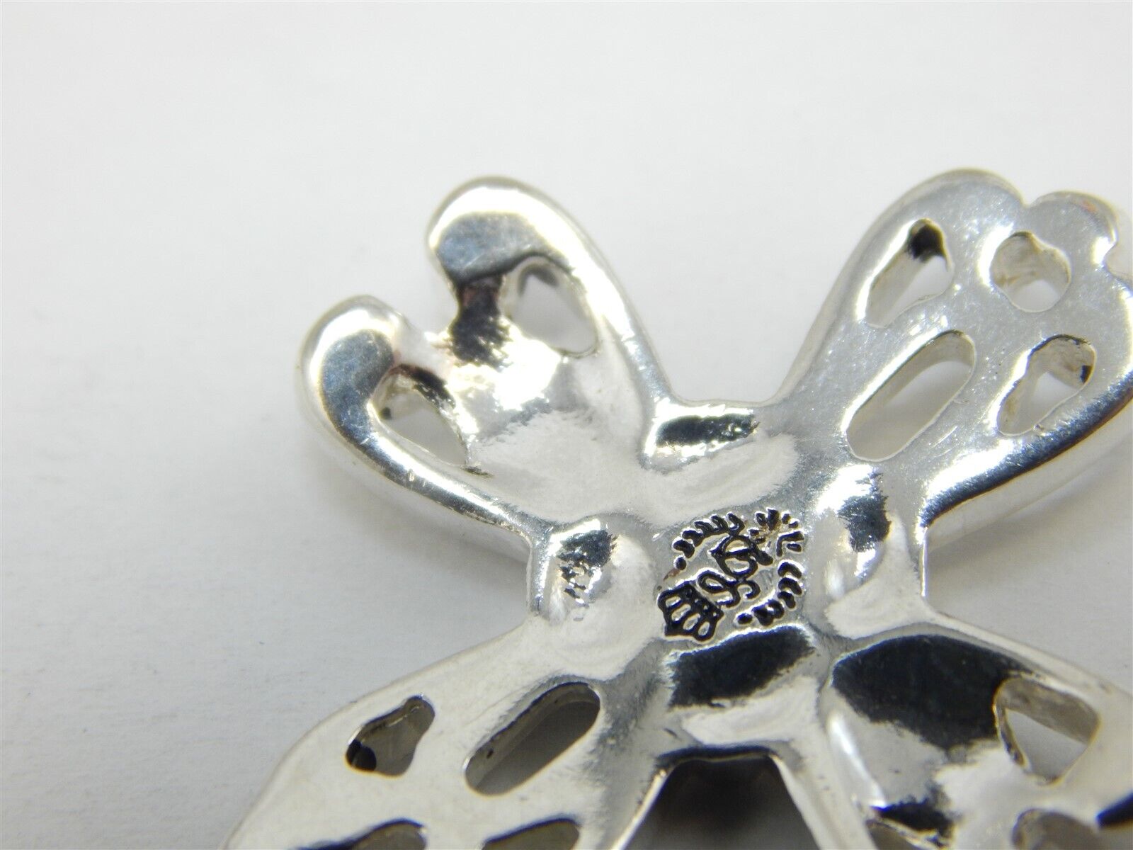 STERLING SILVER 925 DESIGNER BEAD CENTER CROSS PE… - image 6