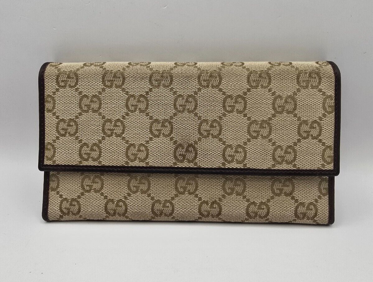 Gucci GG Supreme Monogram Canvas Tri-Fold Long Wa… - image 1