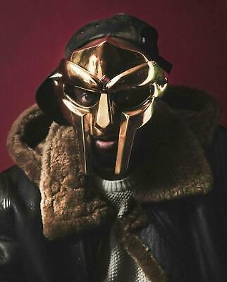 MF Doom Mask Gladiator Mad-villain 18G Steel Brass Face Armor Medieval ...