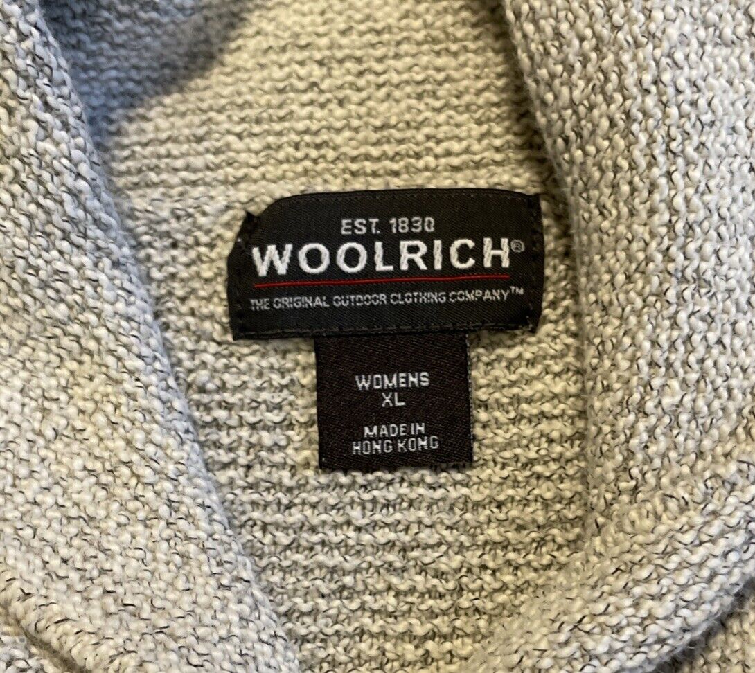 Vintage WOOLRICH Womens Shawl Neck Sweater XL Gre… - image 4